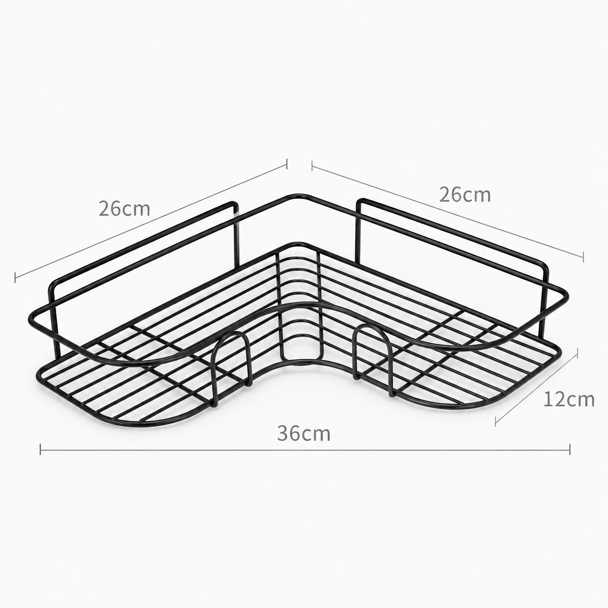 Self-Adhesive Corner Bathroom Shelf | No-Drill Rust-Proof Shower Organizer
