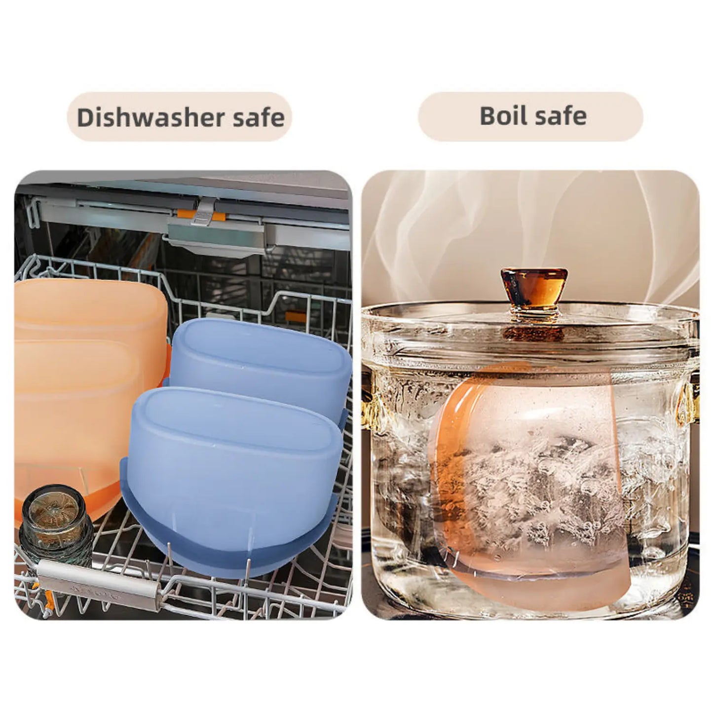 Reusable Silicone Food Storage Bags with Leakproof Airtight Seal