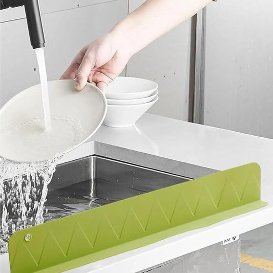 Modern Design Silicone Suction Cup Water Barrier Kitchen Sink Splash Guard for Wash Basin