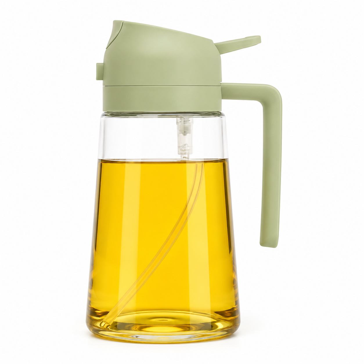 Premium Glass Oil Dispenser Bottle with Spray & Pourer