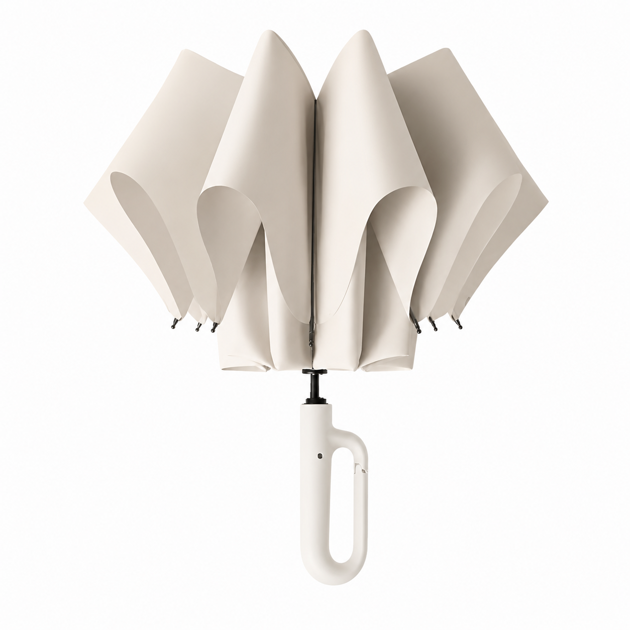 Premium UV Protection Travel Umbrella with Carabiner Handle | Windproof Auto Open & Close