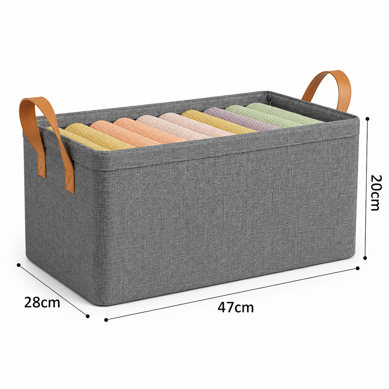 Foldable Fabric Storage Organizer Basket (Pack of 4)