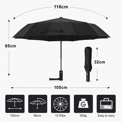 Windproof Automatic Foldable Umbrella | Auto Open & Close | Travel Friendly