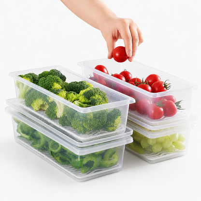 Fresh Lock Refrigerator Storage Containers Set (Pack of 6)