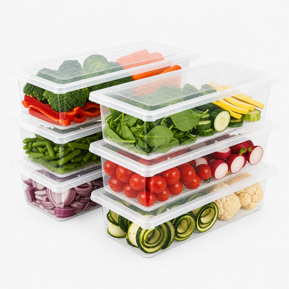 Fresh Lock Refrigerator Storage Containers Set (Pack of 6)