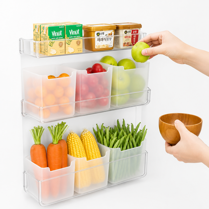 Vegetable Storage Containers for Refrigerator & Kitchen Pantry (Set of 6)