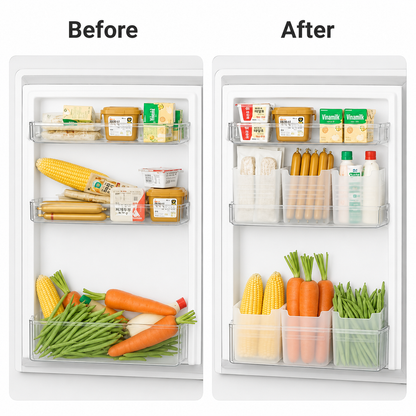 Vegetable Storage Containers for Refrigerator & Kitchen Pantry (Set of 6)