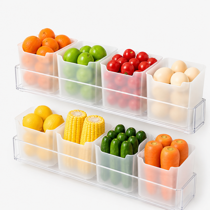 Vegetable Storage Containers for Refrigerator & Kitchen Pantry (Set of 6)