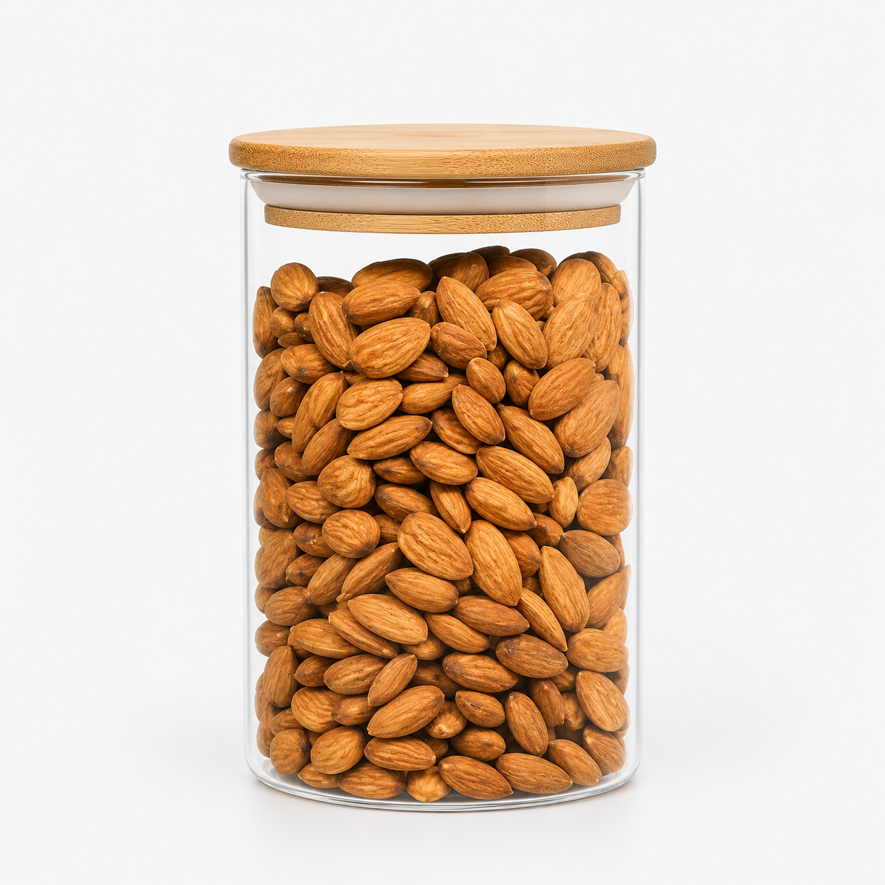 Airtight Glass Storage Jars with Bamboo Lids (Set of 6)