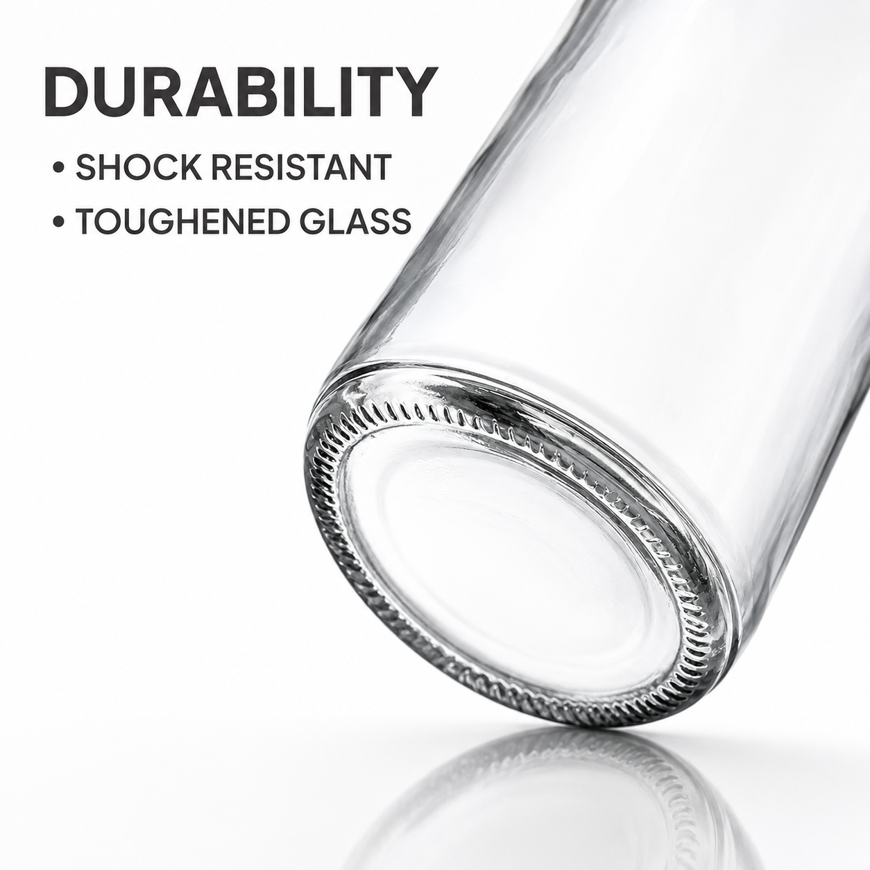 Tuvira Global Premium Glass Water Bottle with Airtight Flip-Top Lid (1000ML)
