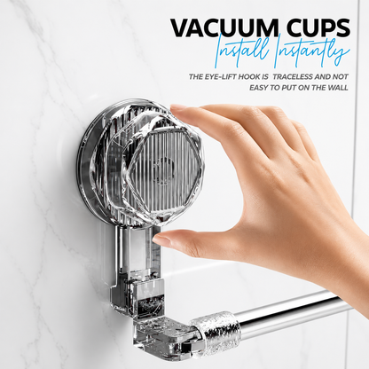 Adjustable Suction Cup Towel Holder Bar | No Drill Stainless Steel Towel Rack for Bathroom & Kitchen