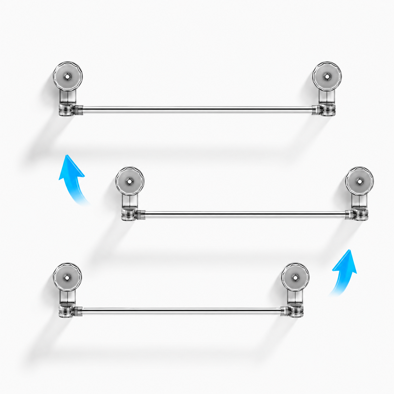 Adjustable Suction Cup Towel Holder Bar | No Drill Stainless Steel Towel Rack for Bathroom & Kitchen
