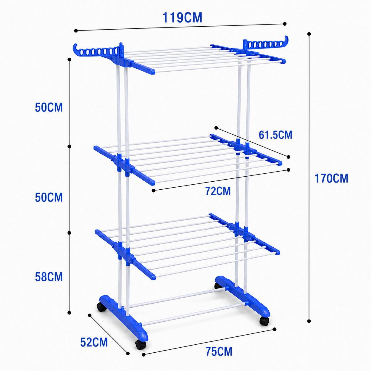 3-Tier Adjustable Laundry Drying Stand