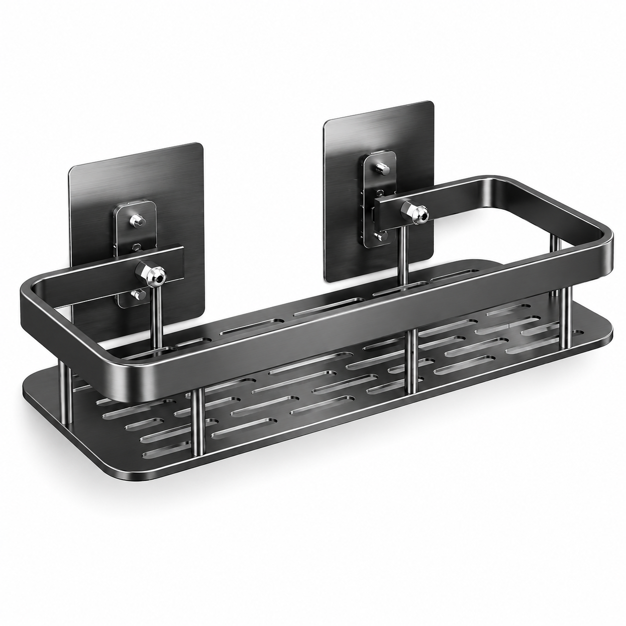 Self Adhesive Bathroom Shelf for Wall Shelf Organizer Wall Mounted Bathroom Shelves Rack Holder Stand for Bathroom Accessories Organiser Without Drill (Multi, Pack of 2)