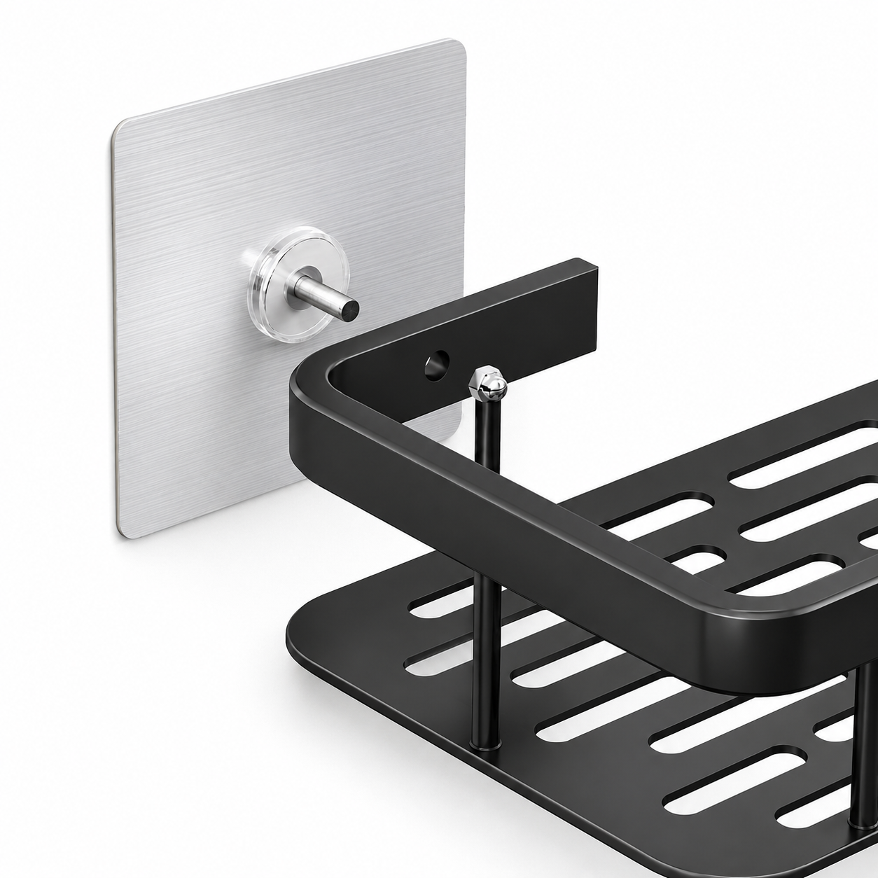 Self Adhesive Bathroom Shelf for Wall Shelf Organizer Wall Mounted Bathroom Shelves Rack Holder Stand for Bathroom Accessories Organiser Without Drill (Multi, Pack of 2)