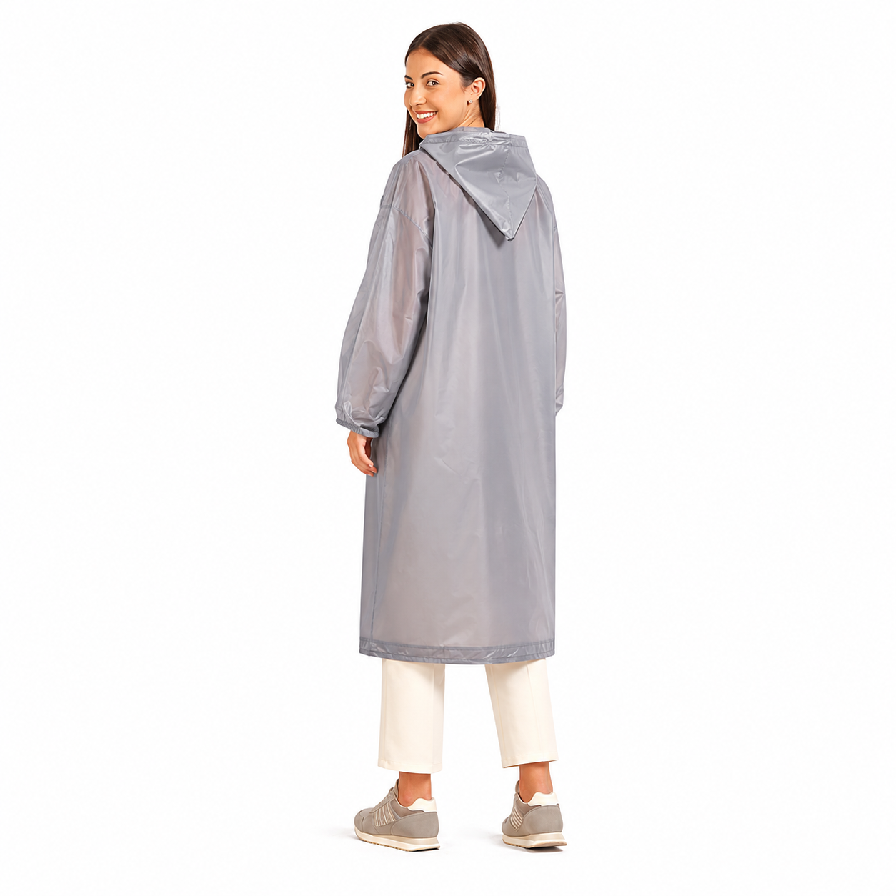 Waterproof Hooded Raincoat for Men & Women | Reusable Lightweight Transparent Rain Poncho | Full-Length Rain Protection for Travel, Bike Riding & Outdoor Use