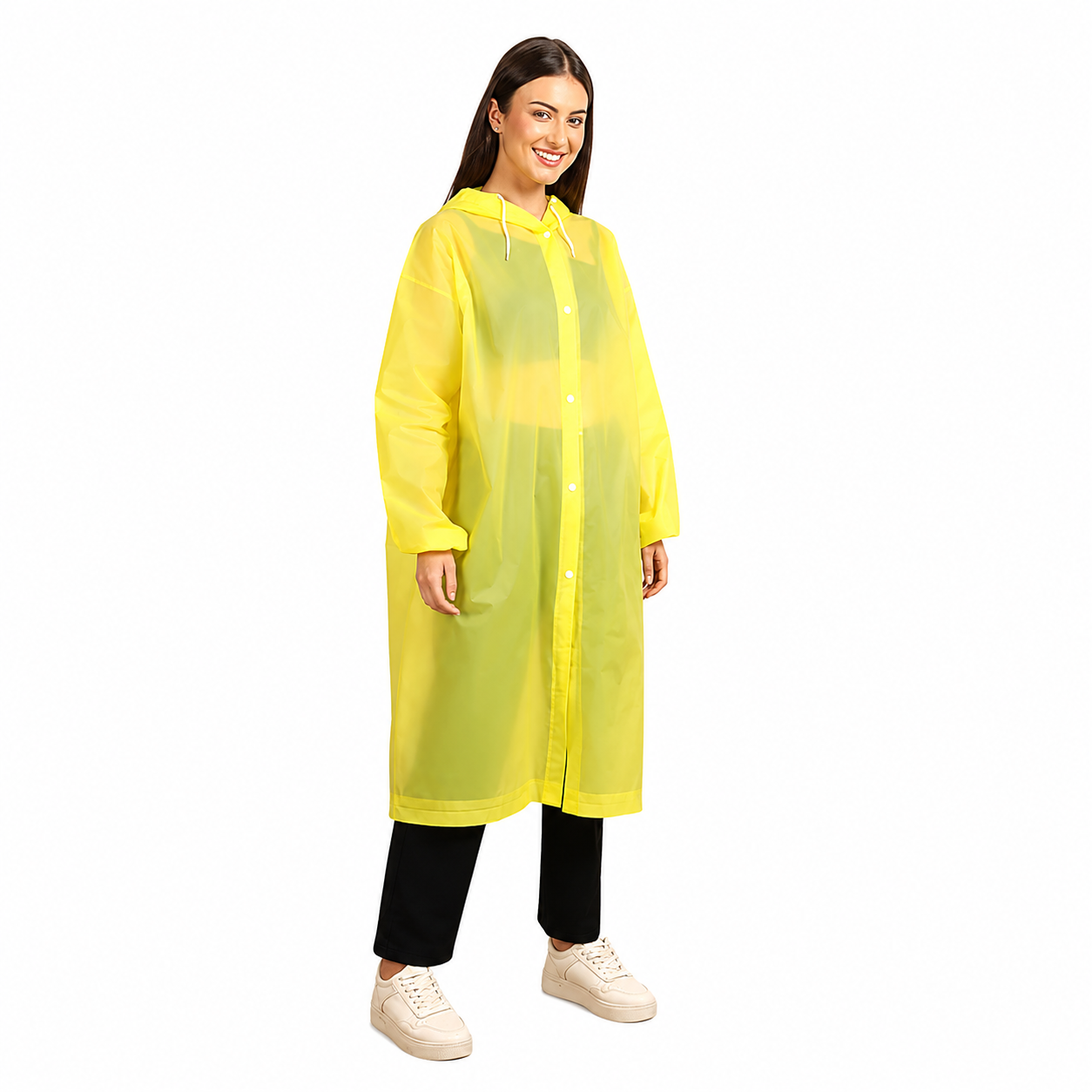 Waterproof Hooded Raincoat for Men & Women | Reusable Lightweight Transparent Rain Poncho | Full-Length Rain Protection for Travel, Bike Riding & Outdoor Use