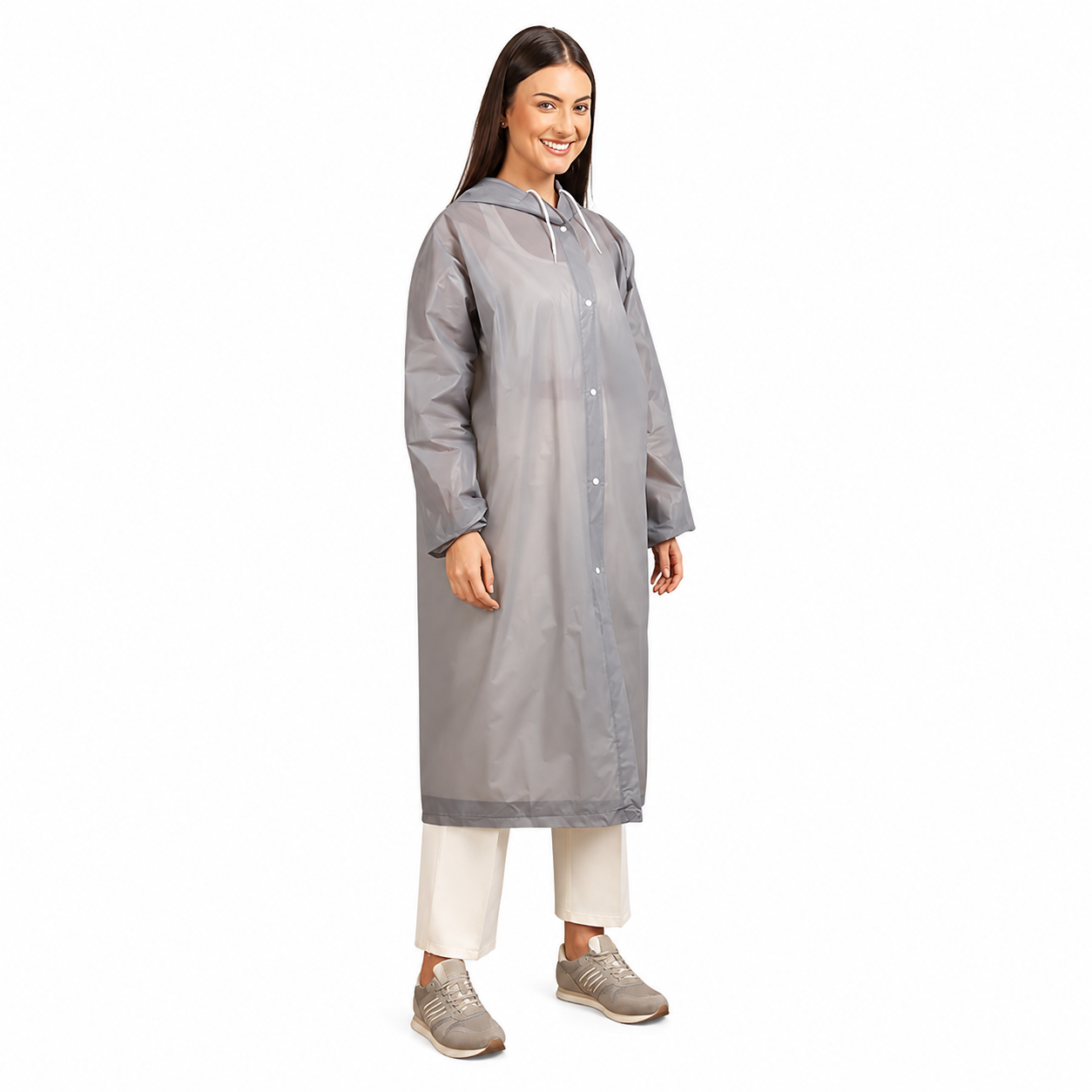 Waterproof Hooded Raincoat for Men & Women | Reusable Lightweight Transparent Rain Poncho | Full-Length Rain Protection for Travel, Bike Riding & Outdoor Use