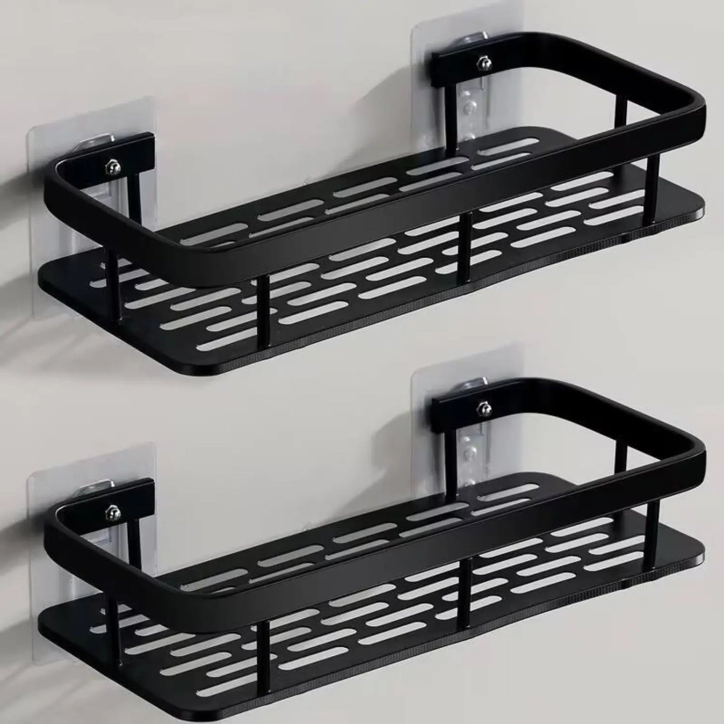 Hallstatt Self Adhesive Bathroom Shelf for Wall Shelf Organizer Wall Mounted Bathroom Shelves Rack Holder Stand for Bathroom Accessories Organiser Without Drill (Multi, Pack of 2)